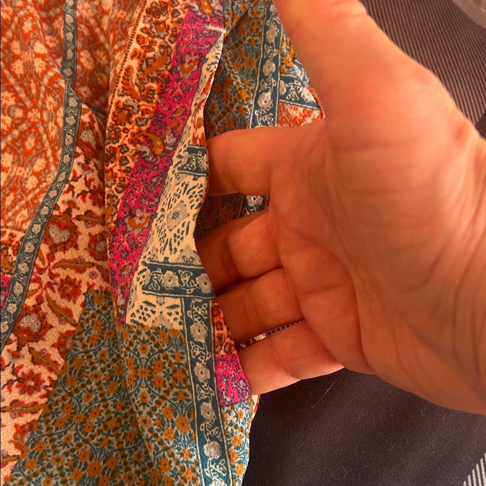 Rose & Olive Multicolor Patchwork Boho Pants - image 3